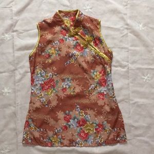 Thai Silk Kimono Sleeveless Top S/M